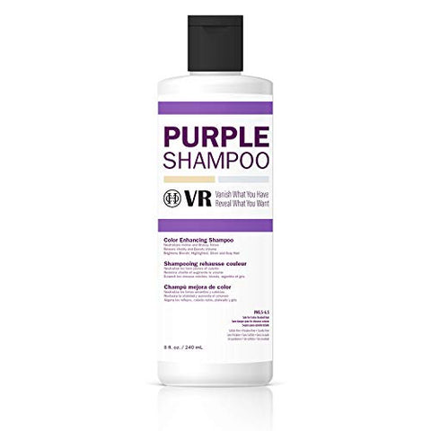 VR Color Enhancing Purple Shampoo for Blonde, Highlighted, Silver and Gray Hair by Cocohoney, Made In Canada
